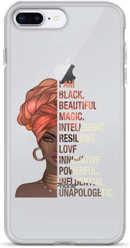 Amazon Com Iphone 7 8 Pure Clear Case Transparent Cases Cover I Am Black Woman History Month 19 Crystal Clear