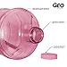 Geo Sports Bottles 1 Gallon BPA Free Reusable Leakproof Sports Water Bottle Jug with Handle Includes 48mm Screw Cap (Pink)