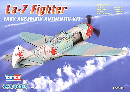 Hobby Boss La-7 Fighter Airplane Model Building Kit, 1/72 Scale