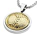 GESTALT COUTURE Unique Tungsten Medallion Necklace. Stainless Steel Tree of Life Inlay with 18kt Gold Plating. 22 inch Chain. PTMTREE22