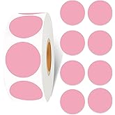 Starboling 800Pcs 1inch Light Pink Round Color Coding,Dot Stickers Labels,Can Writing for Office,Student Classroom and Other Scenarios