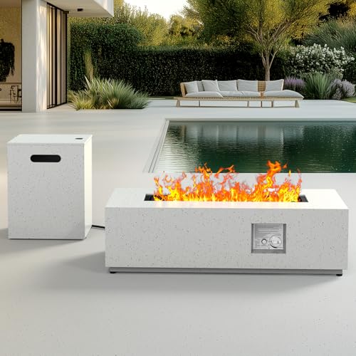 Ciays 43Inch Propane Fire Pit, 50000 BTU Outdoor Gas Fire Pit Table with CSA Ce…