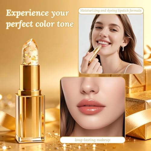 Kivora Signature Lipstick, Kivora Colour Changing Lipstick, PH Adjusting Lipsticks Mature Women, Self Adjusting Lipsticks Honey Colours, Long Lasting Lip stick for Older Women and Young Women (2PC)