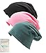 Gellwhu Unisex Cotton Beanies Soft Sleep Cap for Hairloss Cancer Chemo 3 - Pack (Pack B)