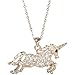 Heirloom Finds Gold Tone Crystal Unicorn Horse Pendant Necklace 18