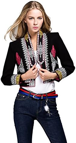 2017 Early Spring Vintage Casual Position Embroidery Long Sleeves Cultivate Women Pullover Short Jacket (6)