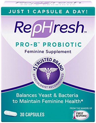 RepHresh Pro-B Probiotic Feminine Supplement, 30-Count Capsules (Pack of 2)