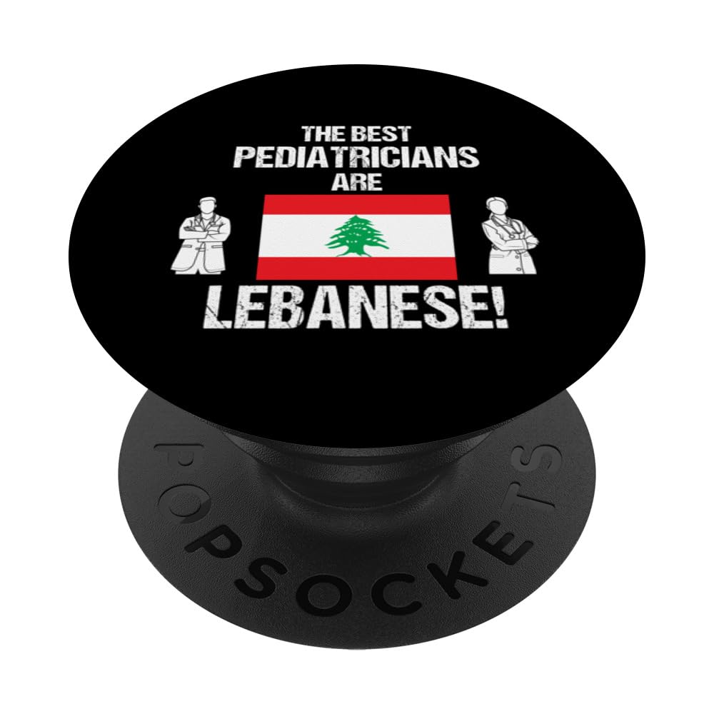 Best Pediatricians Are Lebanese Flag Doctor Drawing PopSockets Adhesive PopGrip