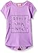 Dream Star Girls' Short Sleeve Top W/Screen and Sequin Applique and Lace