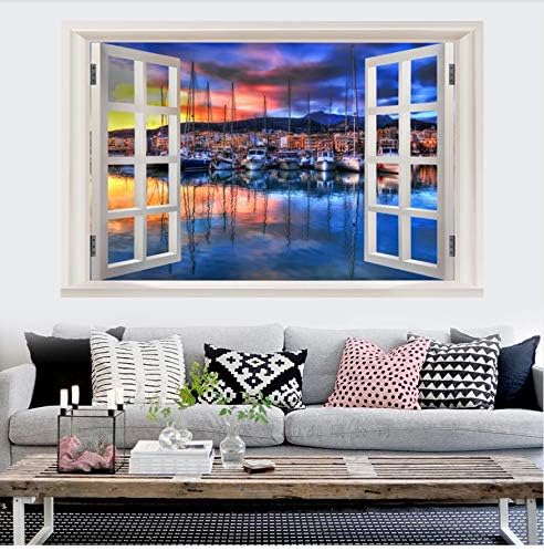 Hhzdh Ventana Falsa Paisaje Cinque Terre Puerto Pegatinas De Pared