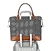 BAOSHA Women Canvas Travel Weekender Bag Overnight Carry-on Shoulder Duffel Tote Bag (Black Dot) 16 x 12 x 8 inch
