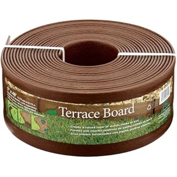 Master Mark Plastics 95340 Terrace Board Landscape Edging Coil, 5-inch x 40-Foot, Brown