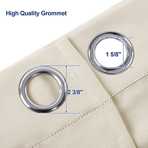 image for SONGMICS 2 Panel Set Blackout Curtain Thermal Insulated Window Drapes 