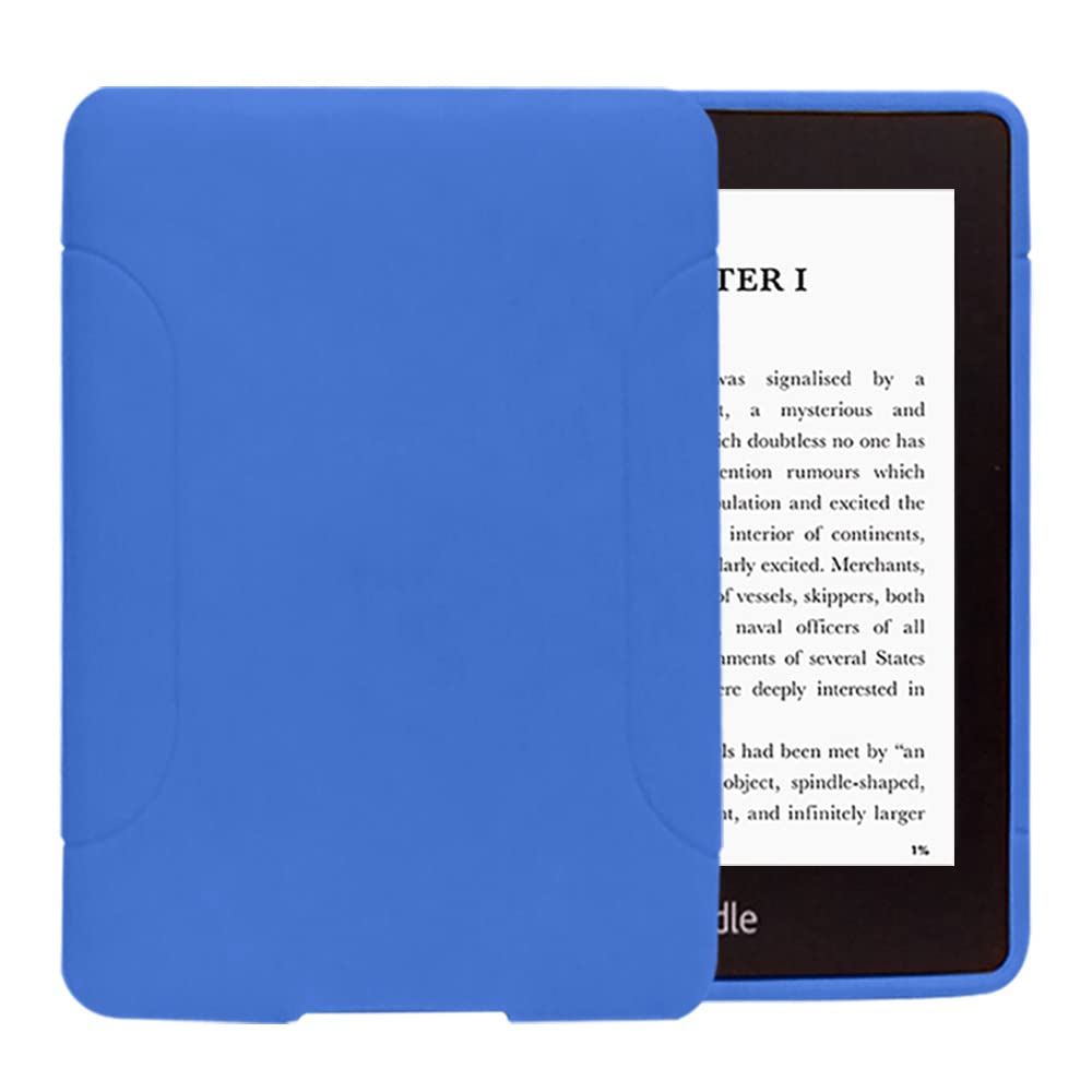 Chineestyle Case for All-New Kindle Paperwhite (11th Generation, 2021 Release) - Slim Fit TPU Gel Protective Cover Case for All-New Kindle Paperwhite E-Reader 6.8" (Blue)
