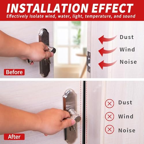 Beynant Door Weather Stripping Door Seal Strip,Self-Adhesive Rubber Door Insulation Weather Strip for Window and Door Soundproofing D Shape,Weatherstripping for Door Frame Gap Blocker (Black3)
