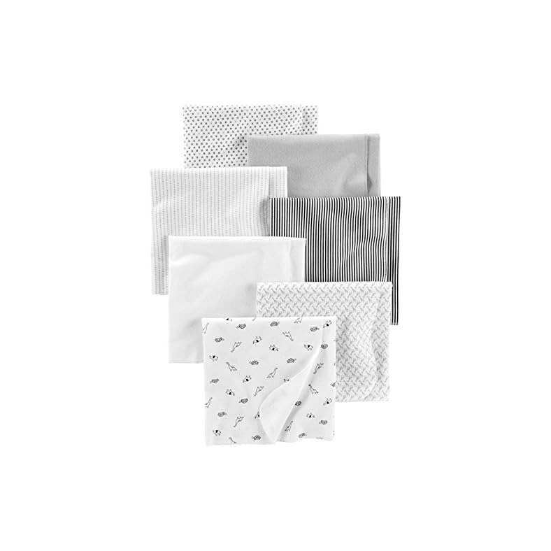 Simple Joys by Carter’s Unisex Babies’ Flannel Receiving Blankets, Pack of 7