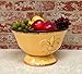 Tuscany Fleur De Lis Pedestal Fruit Bowl Color: Yellow