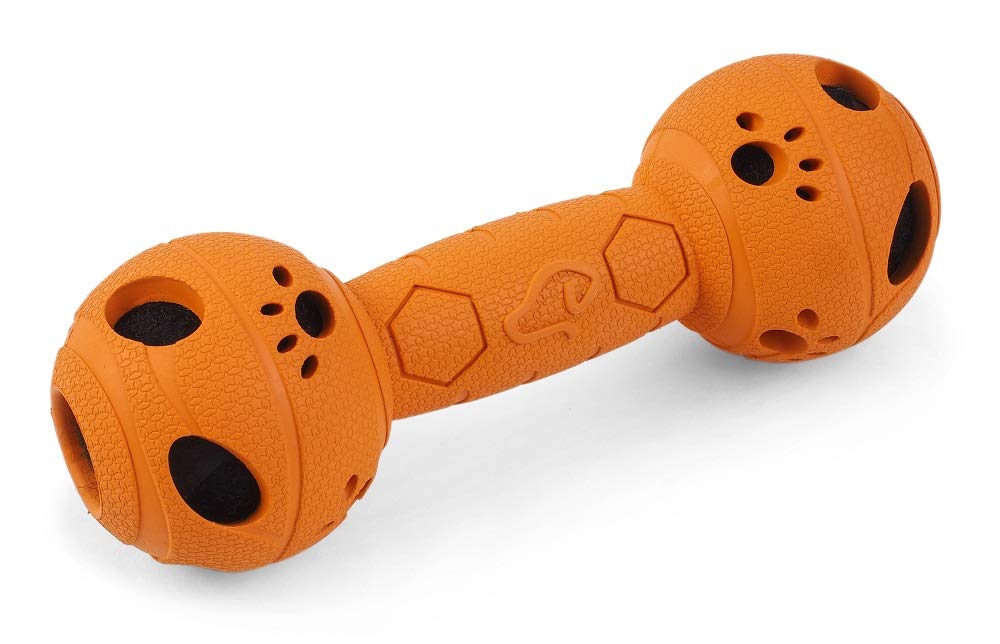 Zoon Uber-Activ Rubber Squeaky Ball Dumbbell