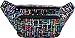 Confetti Black Fanny Pack - Festival Packs for men, women | Cute 80s Retro Waist Bag Fashion Belt Bags