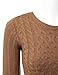 Doublju Slim Fit Cable Knit Longline Tunic Sweater Dress Top
