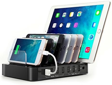 ACEHE 7 Port USB Charging Station for Multiple Devices, Surge Protector Device, Like iPad/iPhone/ Univeresal Smartphone and Tablets