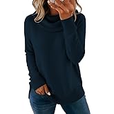 Sweaters for Women Soft & Cozy Pullover Sweater Dressy Casual Cowl Neck Long Sleeve Knit Going Out Tops
