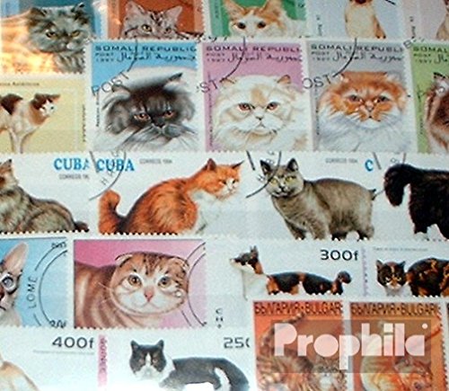 Prophila Collection Motives 150 various Cats stamps (Stamps for collectors) Cats/big cats (lions/tigers/leopards ...)