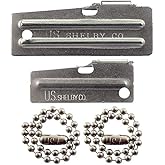 P-38 Can Opener &amp; P-51 Can Opener with Chains, US Shelby, Stainless Steel openers Stamped with US Shelby Co.