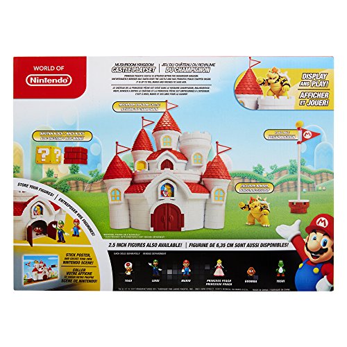 Super Mario Mushroom Kingdom Castle Playset with Exclusive 2.5” Bowser Figure
