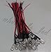 Led World 50pcs 5mm Red Blinking flash flashing led Pre Wired light 12V 18cm Round Top Bulbs Light Lamp