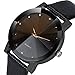 Charberry Men Women Quartz Dial Clock Analog Wrist Watch (Black 3)