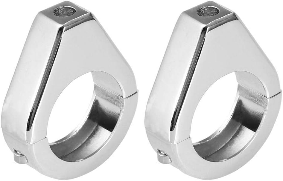 Tbest Turn Clamps,Motorcycle Turn Relocator replacement fork Clamps Aluminium Alloy Motorcycle Modified Turn Light Mount Bracket 41mm replacement fork Clamps(Black) - Image 4