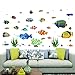 Fish Wall Stickers Under The Sea Decorative Wall Decals Coral Reef Fish Wall Stickers Peel and Stick Starfish Wall Art Sticker Decals for Kids Nursery Bedroom Living Room
