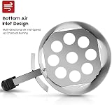 BEAU JARDIN Chimney Starter Heavy Duty Galvanised Steel 28cm Charcoal BBQ Grill view 6