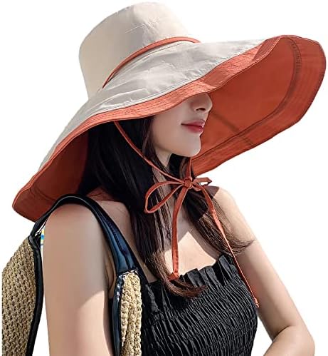 HUAMULAN Women Mesh Crown Wide Brim Sun Hats Floppy Summer  display picture 2