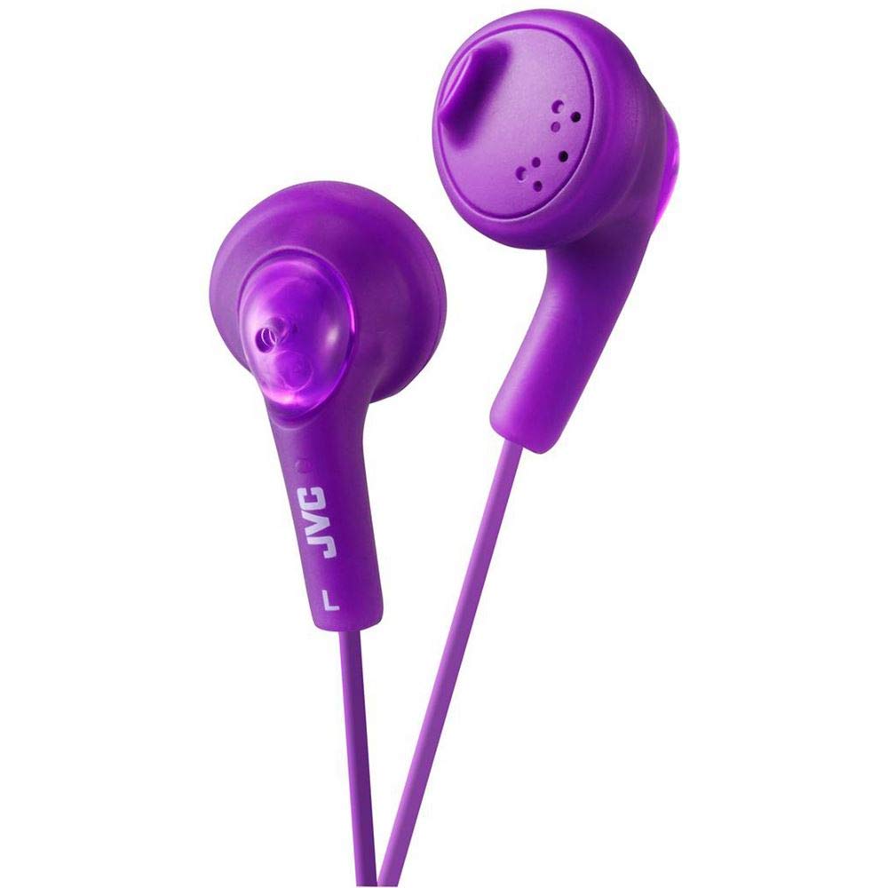 JVC Gumy In-Ear Wired Headphones Earphones Compatible with iPod, iPhone, Samsung - Purple