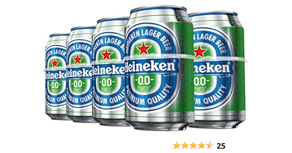 Heineken 00 Cerveza - Pack de 8 Latas x 330 ml - Total: 2.64 L ...