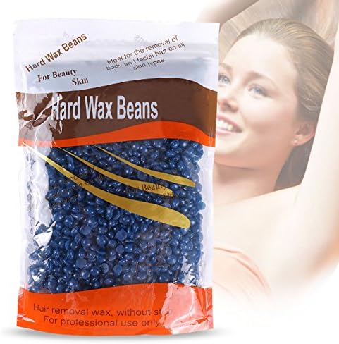 Wokeer Profession Solid Depilatory Grain Body Full-Body Hair Removal Hard Wax Beans Chamomile Flavor for Men Women 10.6 Ounces/bag (Blue)