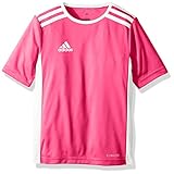 adidas Soccer Entrada 18 Jersey, Shock Pink/White, X-Small