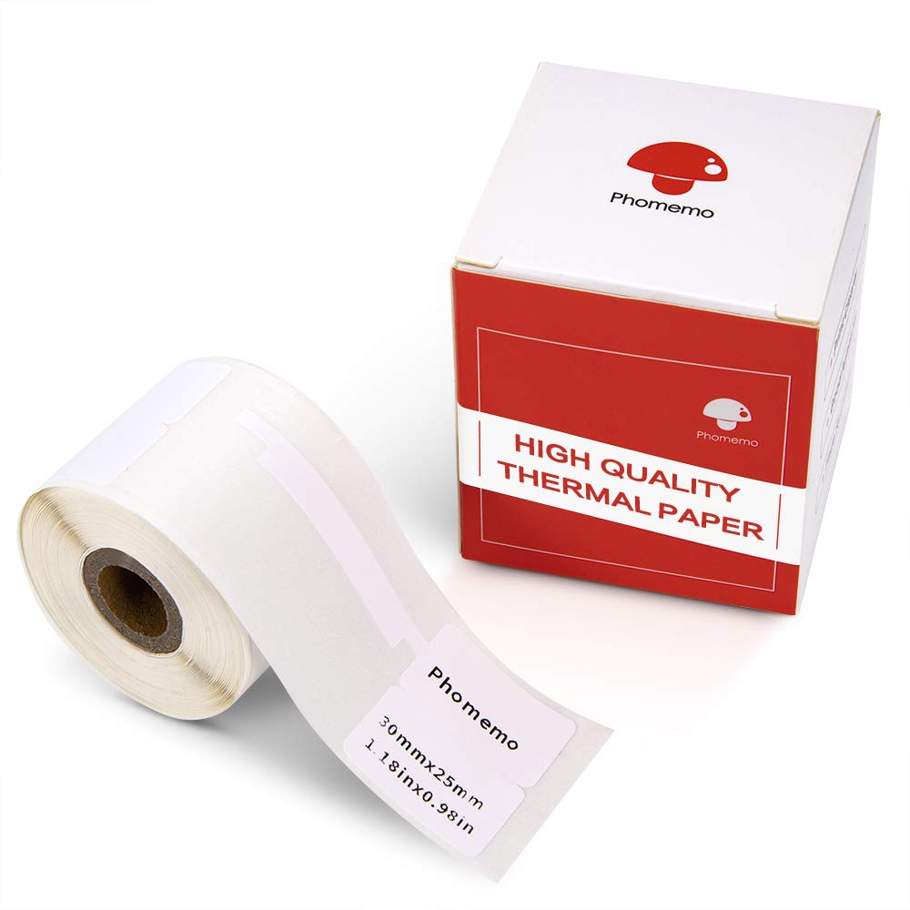 Phomemo M110 M200 Labels-Jewelry Price Label for M110 M120 M200 M220 Labels Printer, Phomemo Labels Thermal Stickers Paper for Jewelry,Price，Cable， 1.18"x0.98"-1.77" (30x25-45mm 100 Labels/Roll