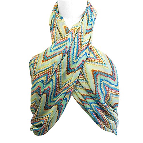 Wrapables Retro Lightweight Infinity Scarf, Boho Blue