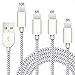 USB C Cable USB Type C Cable 3FT 6FT 6FT 10FT 4 Pcs Durable Fast Charging Cord 3.1A Nylon Braided Compatible with Samsung Galaxy S20 /S20+ S10E S10 S9 S8 Plus Note 10 9 8 and More(Silver&Gray)