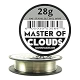 SS 316L - 100 ft. 28 Gauge AWG Stainless Steel Resistance Wire 0.32 mm 28g 100'