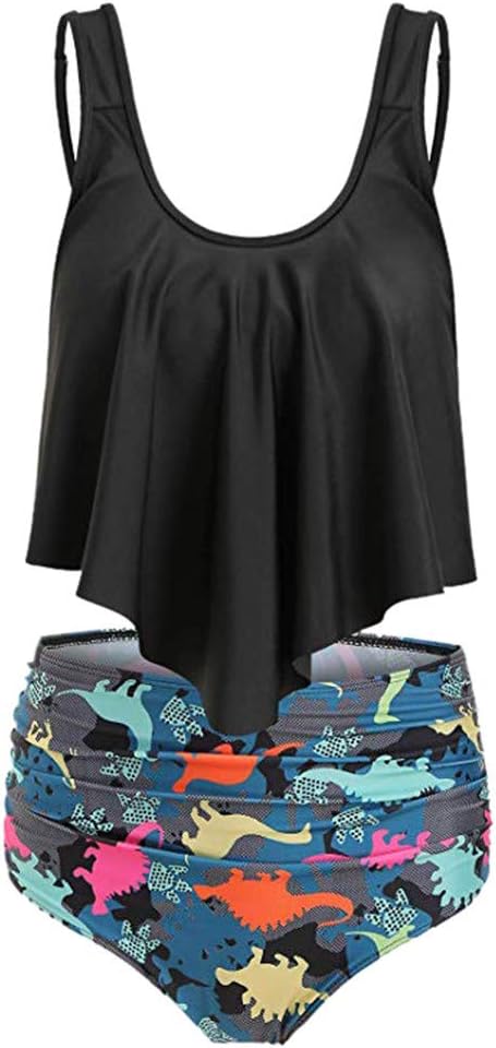 Women's High Waist Swimwear Vest Bikini Suit Swimwear Fashion Print Swimsuit Beach Swimwear