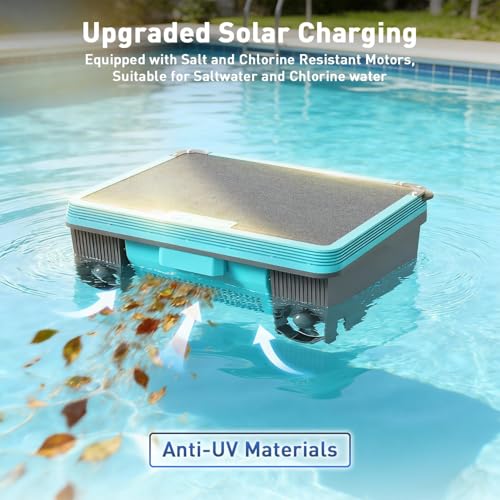 Solar Powered Topwater Pool Skimmer, Automatic Over Ground Pool Cleaner Self Propeller (Propeller(update2))