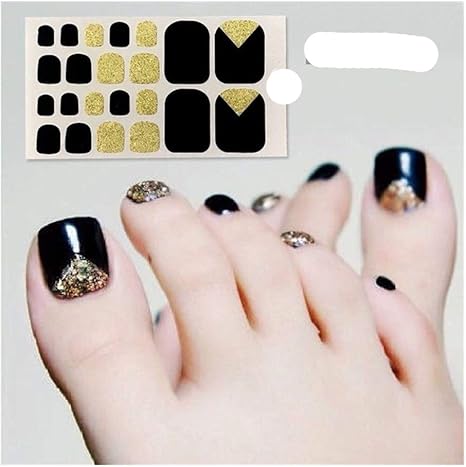 Amazon Co Jp Lkspd 1シートのフルカバー足ネイルアートステッカーかわいいデザイン防水女性の足のネイルステッカーフットデカール美容 マニキュアデコレーション Color Ymz064 ホーム キッチン