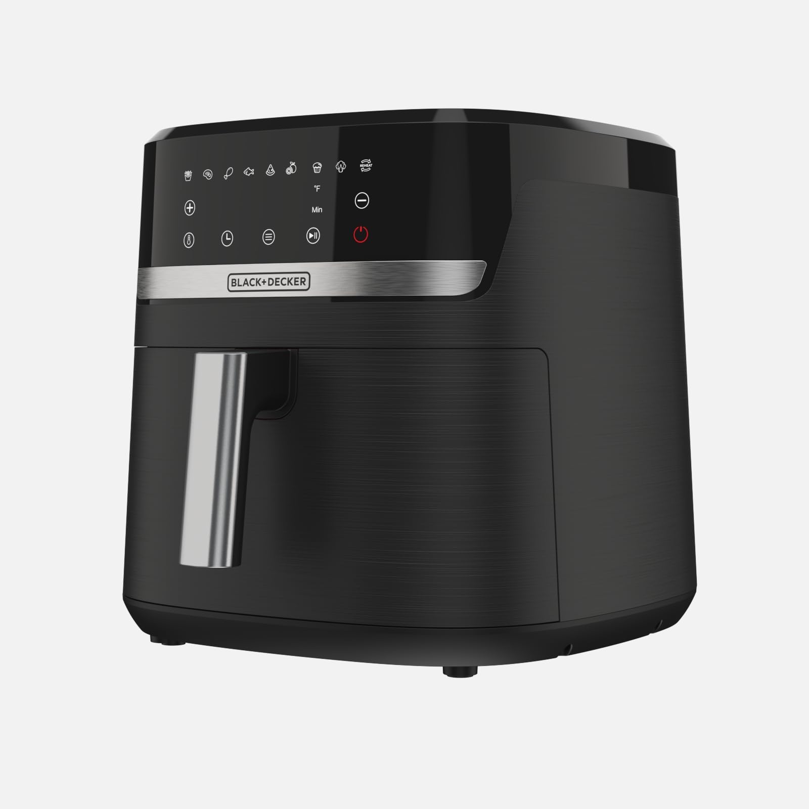 Freidora de aire BLACK+DECKER Purifry 8QT, sabor frito crujiente sin grasa, además de hornear, deshidratar y mantener los alimentos calientes, pantalla táctil digital y apagado automático
