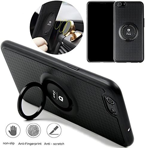 iphone 8 plus case,iPhone 7 plus Case non-slip,Anti-Fingerprint and Anti-Scratch with Magnetic Metal Finger Ring Stand Magnet Holder for iphone 8 plus,iphone 7 plus