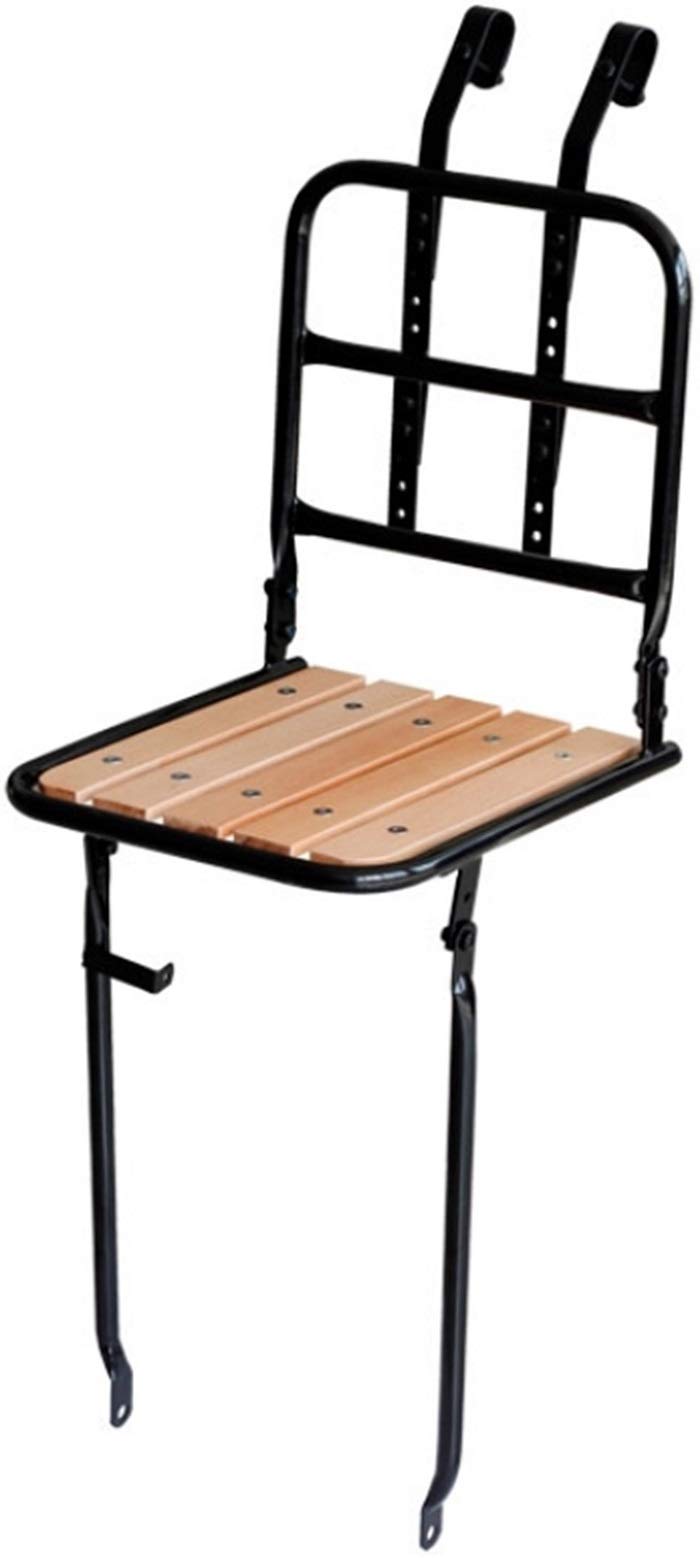 P4B VR front pannier rack for mounting on the front wheel made of steel painted black beech wood (made in Europe).