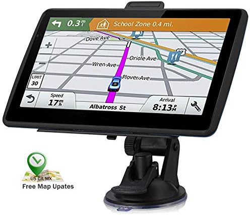 Car GPS Navigation, 7-inch HD GPS Navigation 256-8GB Voice Broadcast Navigation, top-Loading North America map (USA, Canada, Mexico map) Lifetime map Free Update